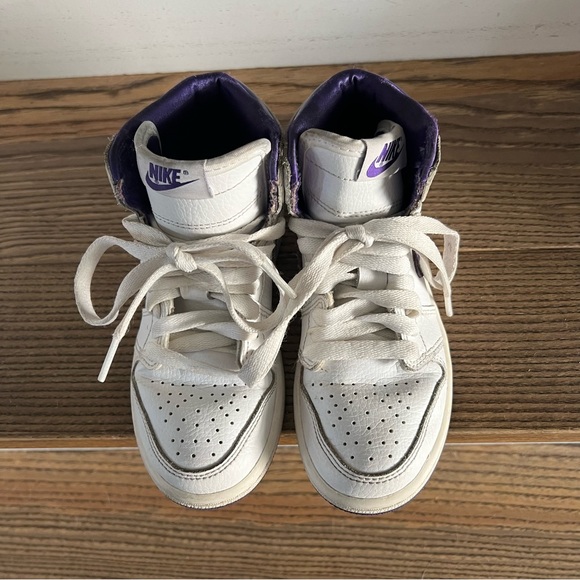 Air Jordan 1 Retro High Size 12 Kids Court Purple White - Picture 4 of 7